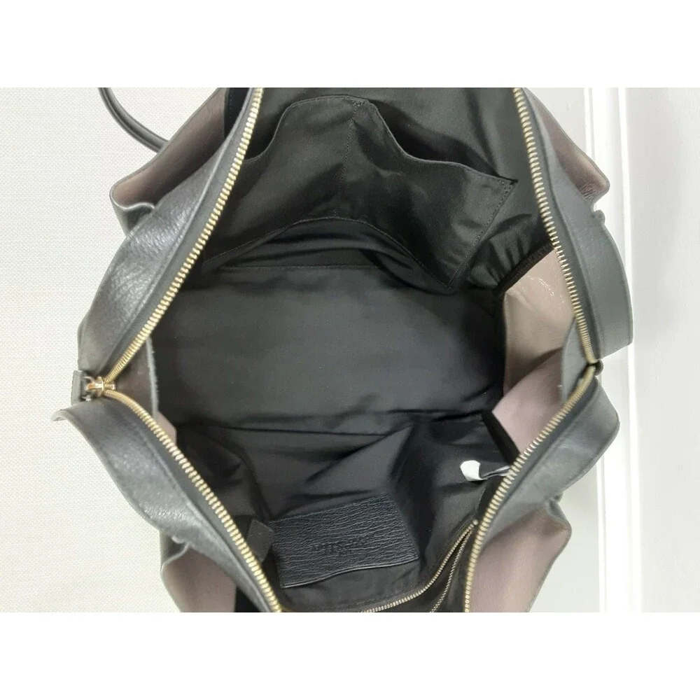 Marc Jacobs The Protege Black Leather Tote Laptop Bag Large Flaw